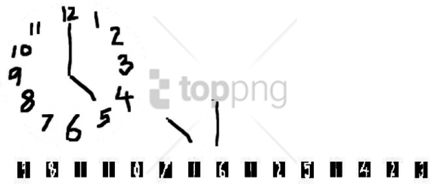 Free Png Clock Face Png Image With Transparent Background - Calligraphy Clipart (850x373), Png Download