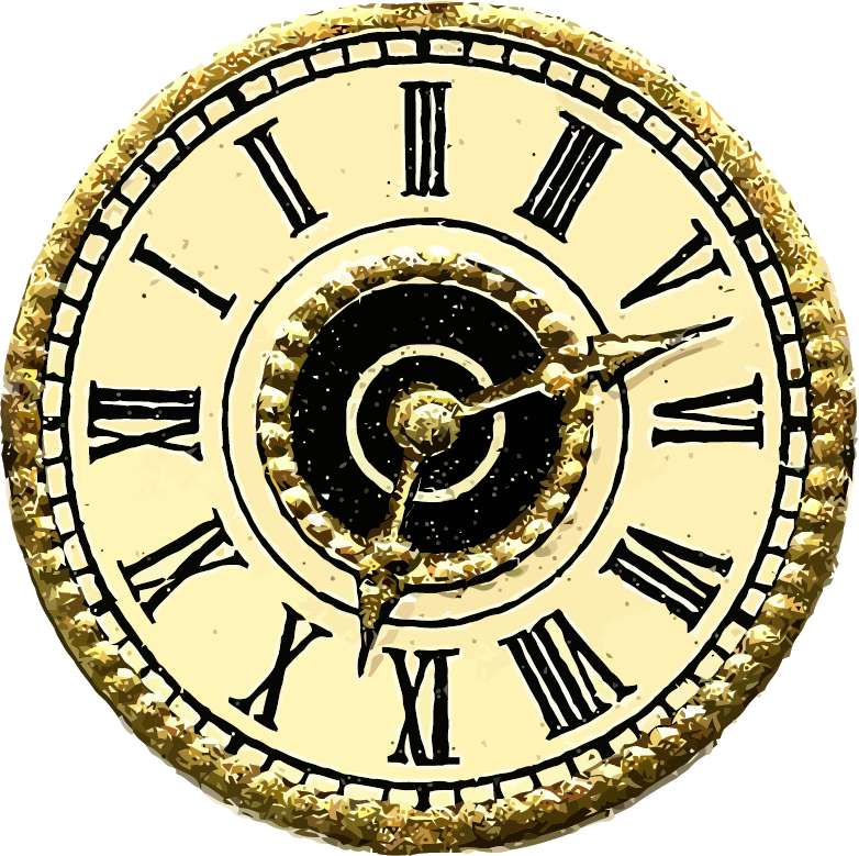 Vintage Style Clock Clipart Png - Free Antique Clock Face Transparent Png (782x779), Png Download
