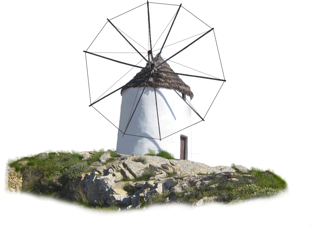 Windmill Png - Greek Windmill Clipart (1046x764), Png Download