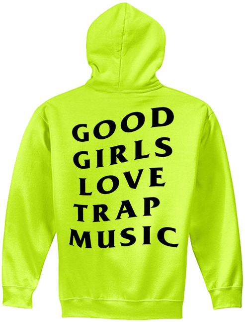 Neon Hoodie With Small Black Logo Front / Big Black - Hoodie Clipart (498x657), Png Download