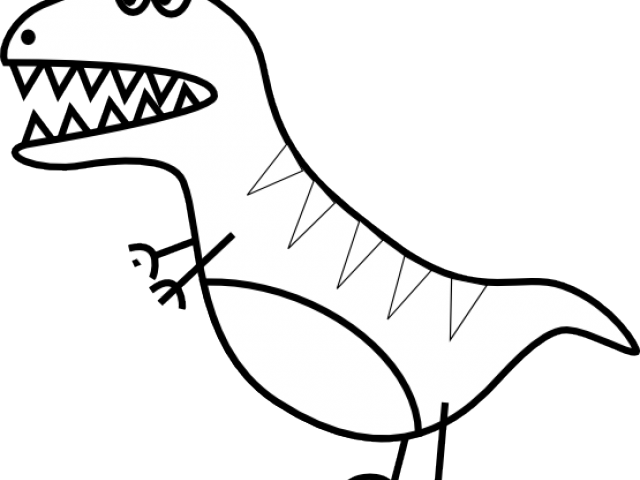 Dinosaur Clipart Easy - T Rex Clip Art - Png Download (640x480), Png Download