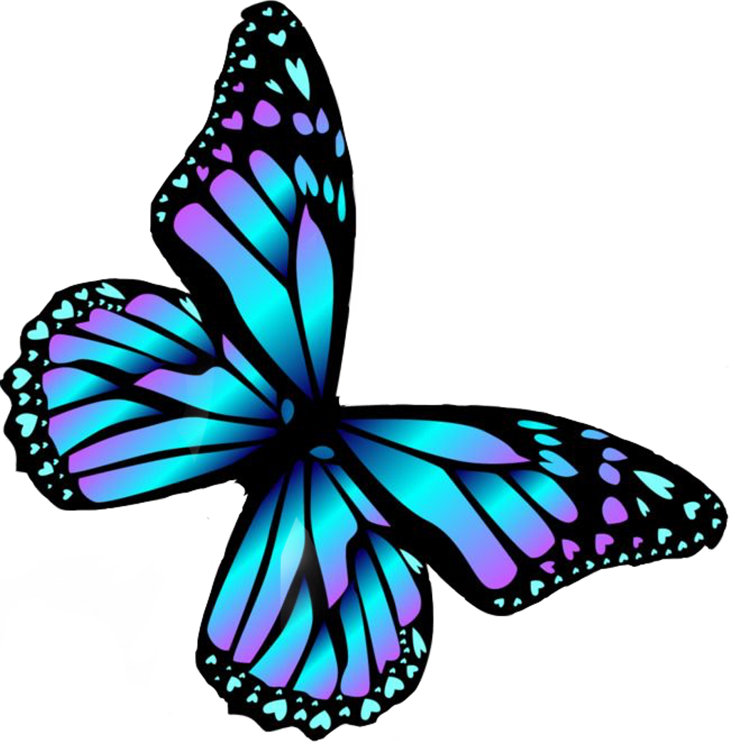 #borboleta #burterfly #árcoíris #arcoiris #arco Iris - Desenho De Uma Borboleta Clipart (1024x1043), Png Download