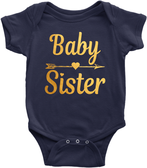 Newborn Baby Shower Baby Sister Gold Arrow Heart Baby - Casual Dress Clipart (600x600), Png Download