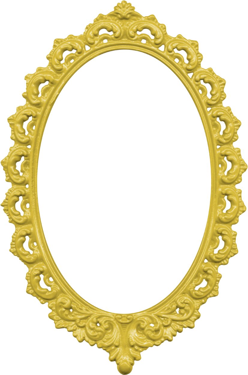 Marco Ovalado Dorado Png - Espejo De La Sirenita Clipart (827x1251), Png Download