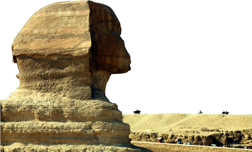 Egyptian Mummy Carved Out Stone - Great Sphinx Of Giza Clipart (820x546), Png Download