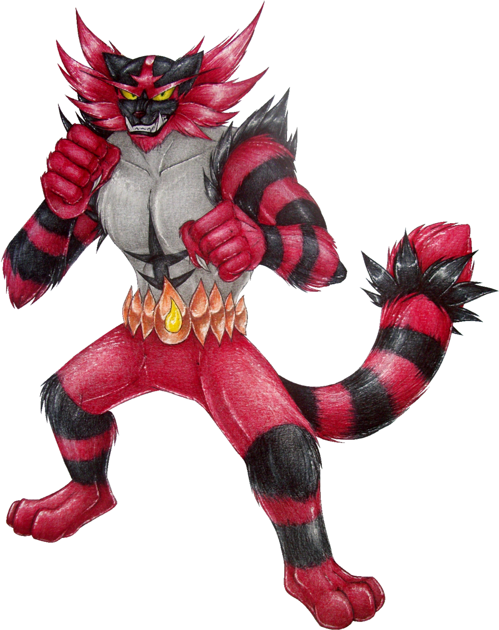 1mib, 1024x1302, Img 5560 - Pokemon Realistic Incineroar Clipart (1024x1302), Png Download