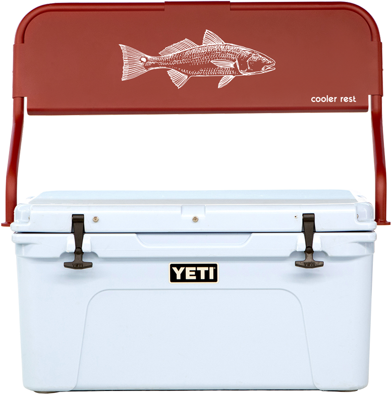Cooler Rest Redfish On Yeti Cooler 2 Clipart (800x820), Png Download