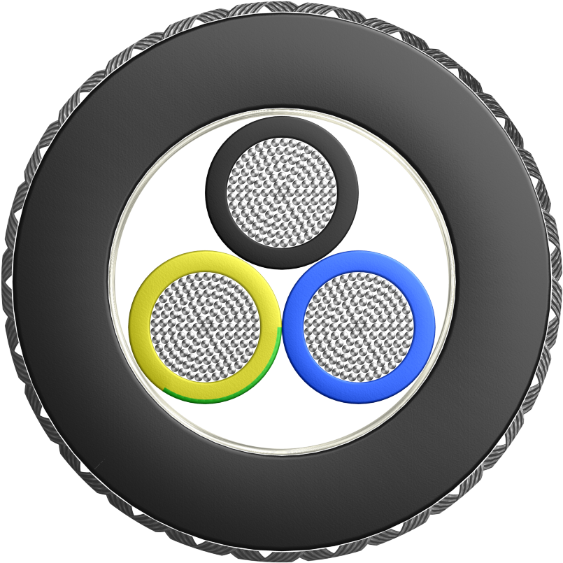 Underwater Cable - Circle Clipart (840x840), Png Download