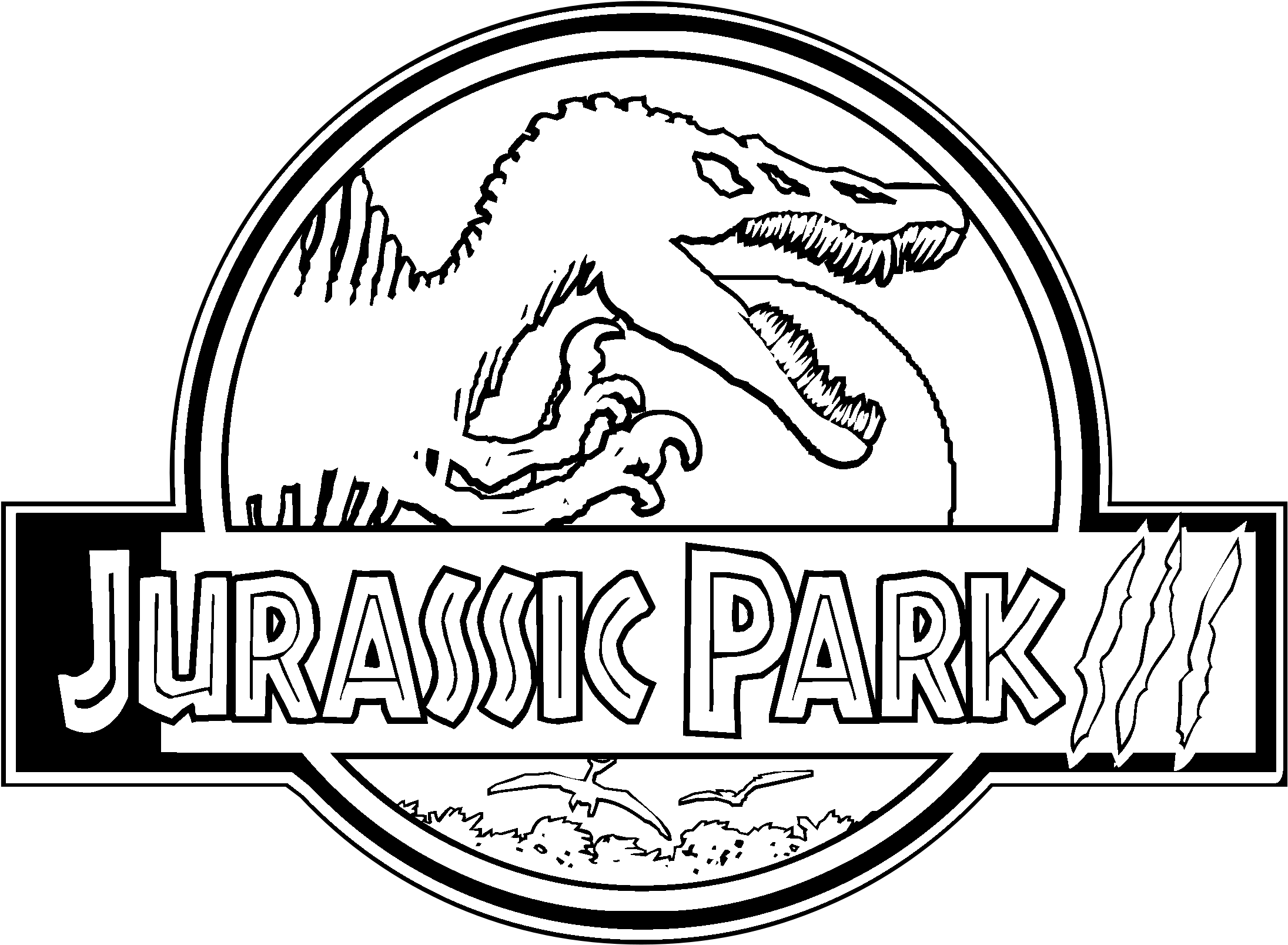 Jurassic Park Logo Png - Jurassic Park 3 Logo Clipart (2400x2400), Png Download