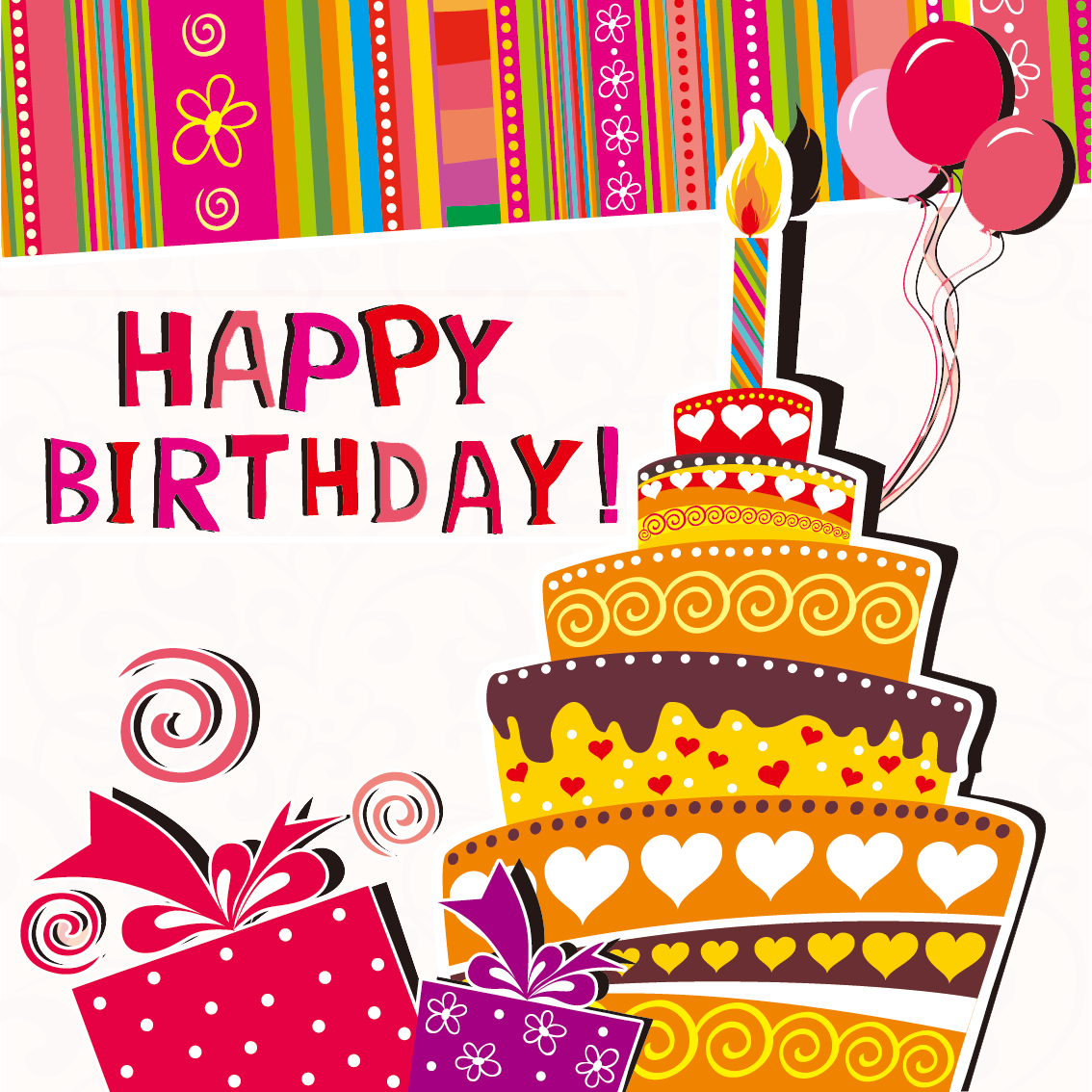 Gift Clipart Cake - Birthday Card Background Png Transparent Png (1134x1134), Png Download