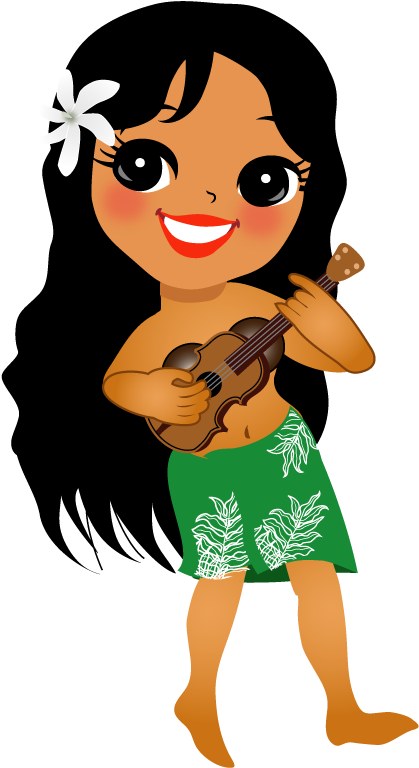 Hawaiian Aloha Tropical Pinterest Ⓒ - Cartoon Clipart (473x800), Png Download