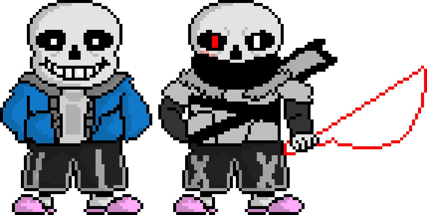 Undertale & Underverse / Cross Sans - Undertale Sans Pixel Art Clipart (1430x720), Png Download