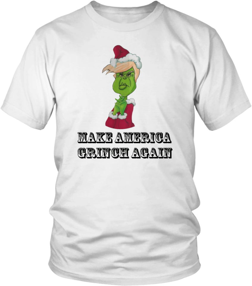 Donald Trump The Grinch Make America Great Again Holiday - Trump We Trust Shirt Clipart (960x960), Png Download