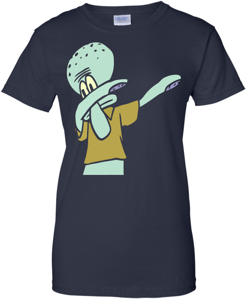 Squidward Dab Shirt Unisex Quality Prime - Shirt Clipart (1155x1155), Png Download