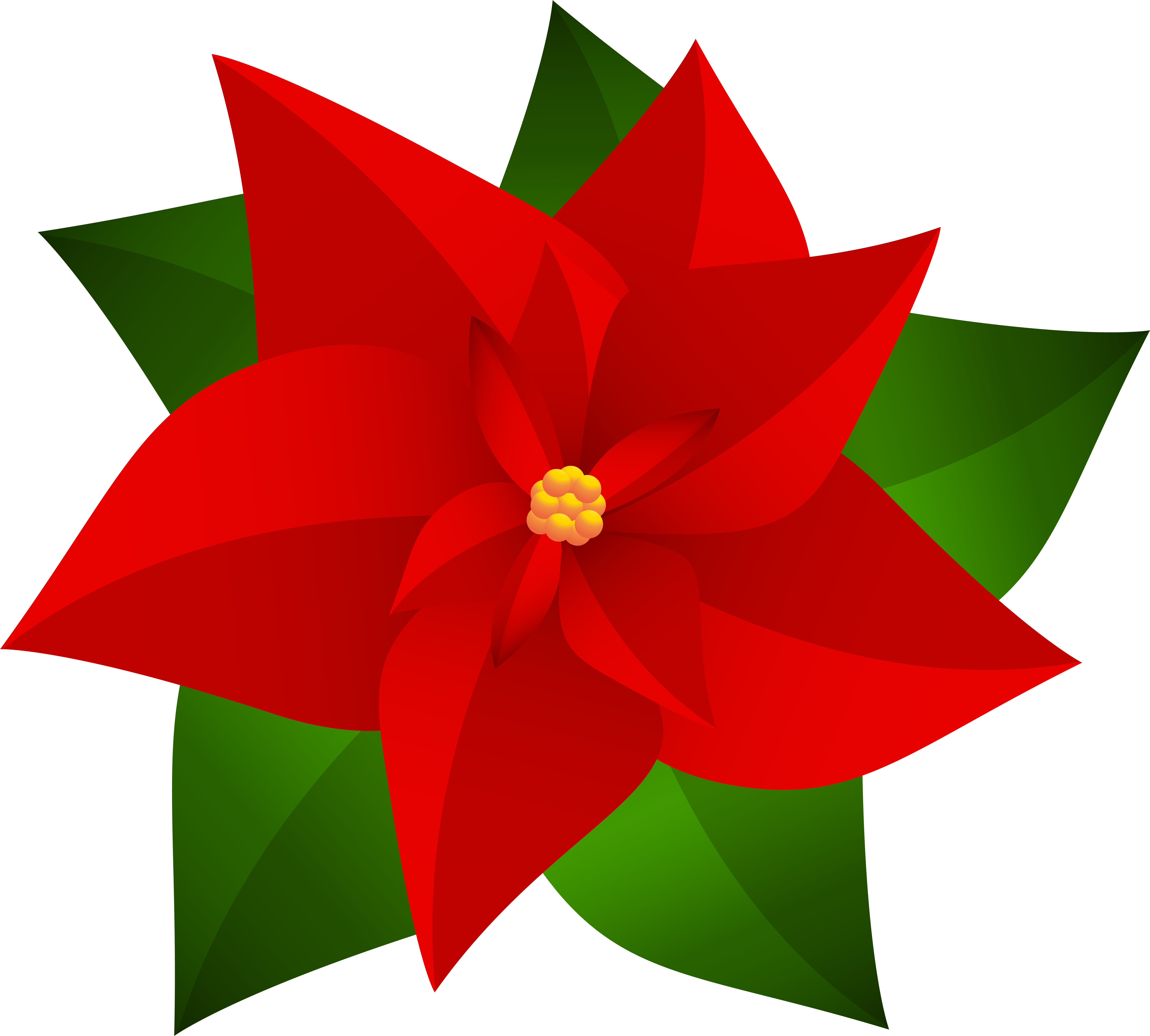 Svg Clipart Poinsettia - Png Download (7865x7084), Png Download