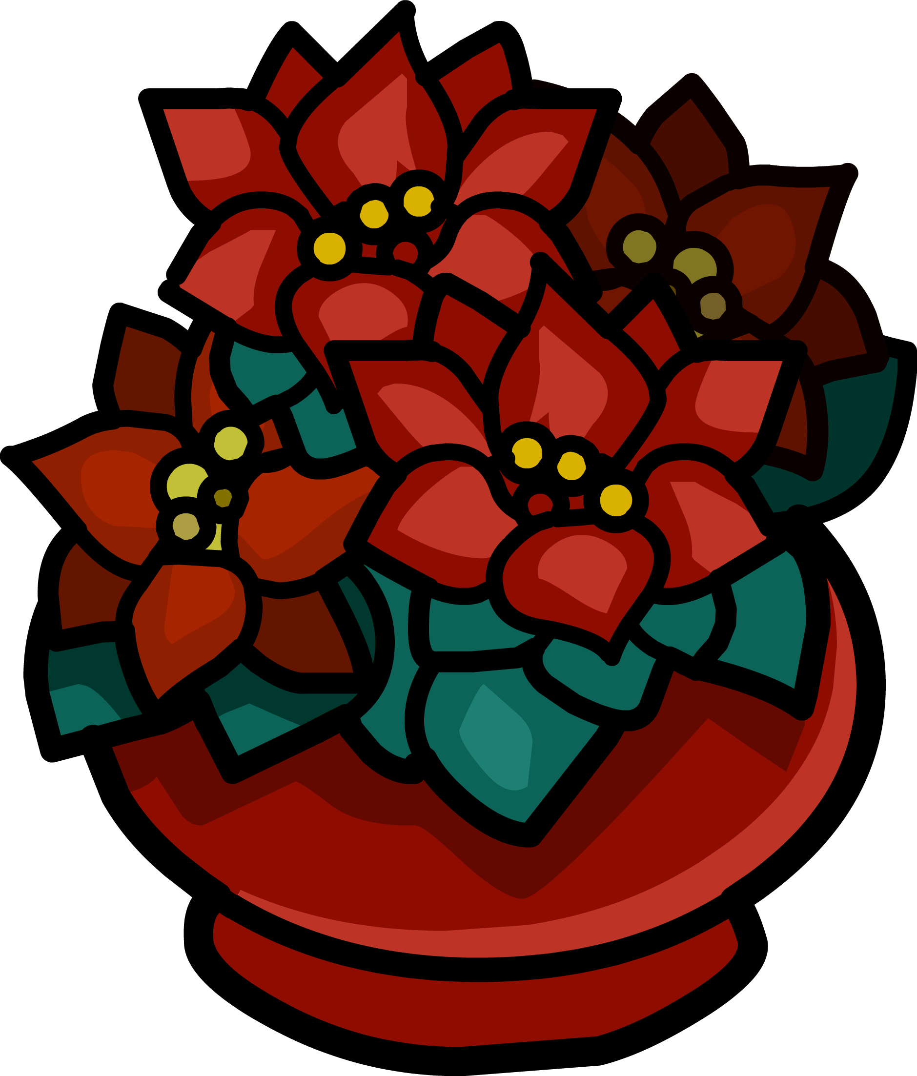 Poinsettia Png Clipart (1879x2205), Png Download