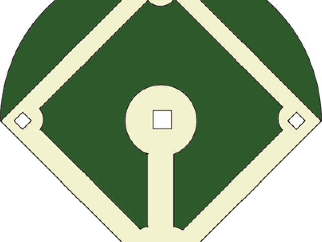 Diamonds Clipart Baseball Field - Baseball Diamond Template - Png Download (640x480), Png Download