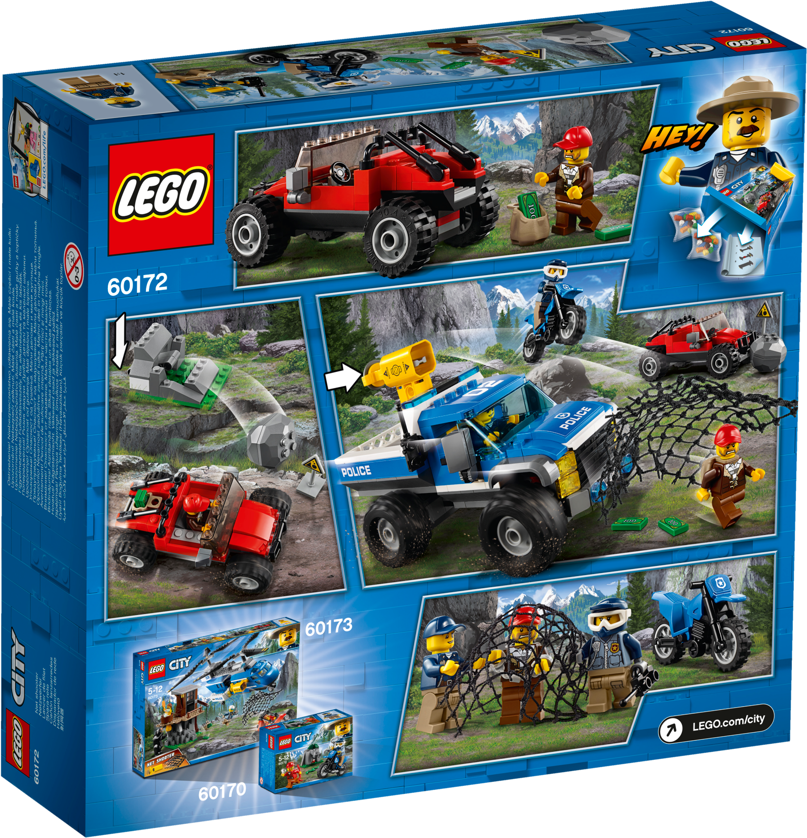 Lego City 60172 Dirt Road Pursuit Clipart (1800x1800), Png Download