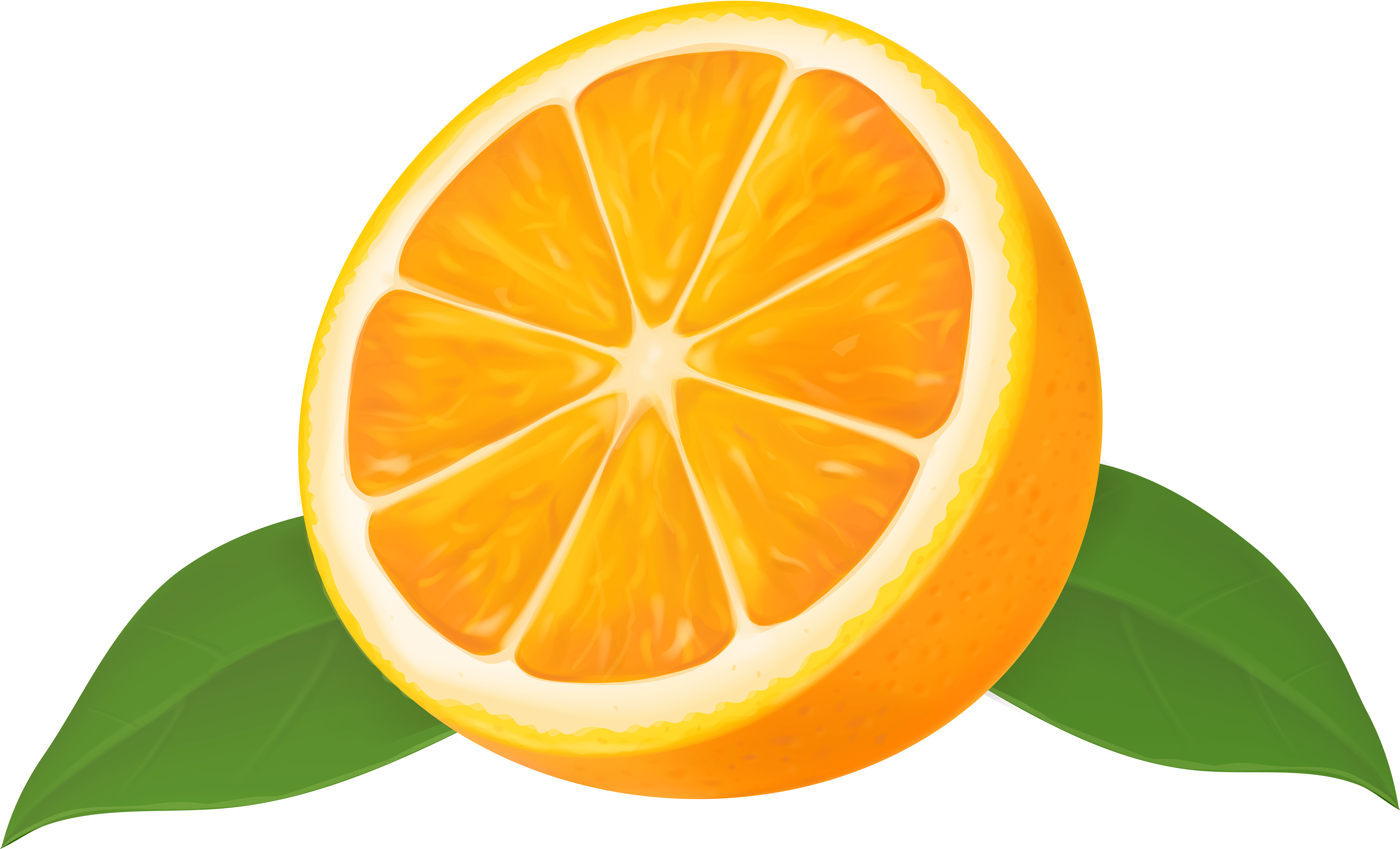 Half Orange Transparent Clip Art Image Gallery - Half Orange Clipart - Png Download (8000x4850), Png Download