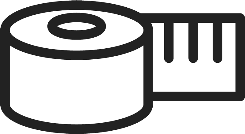 Measure Outline Rubber Stamp Sewing Stamps Stamptopia Clipart (800x800), Png Download