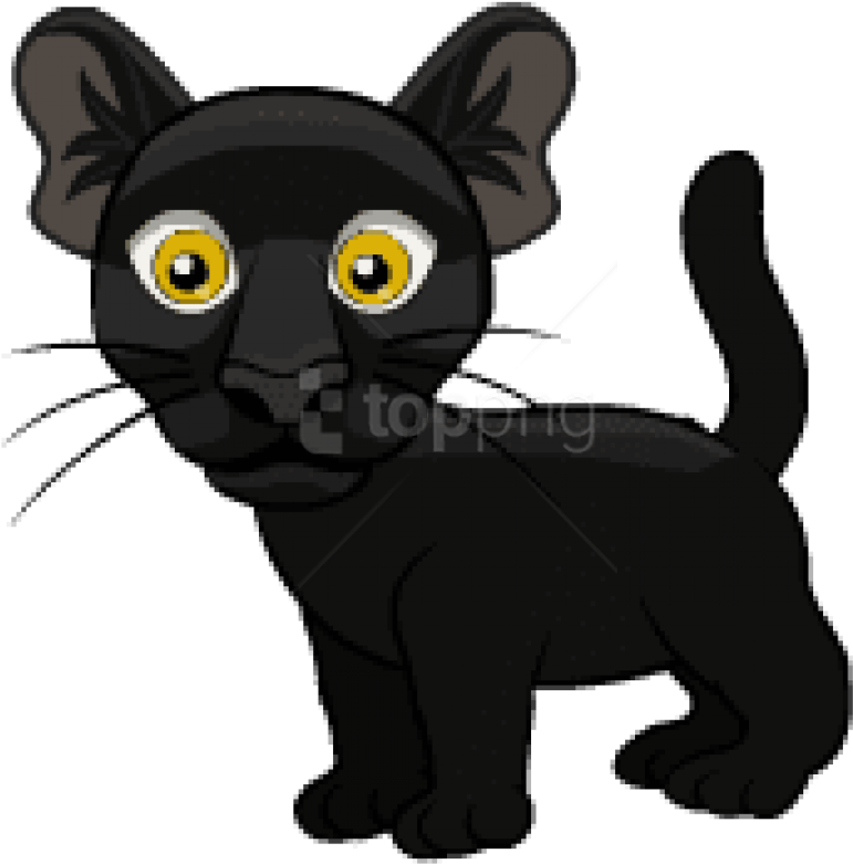 Free Png Panther Png - Black Cat Clipart (850x819), Png Download