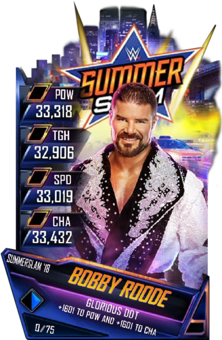 Bobbyroode S4 21 Summerslam18 - Wwe Supercard Summerslam 18 Cards Clipart (456x720), Png Download