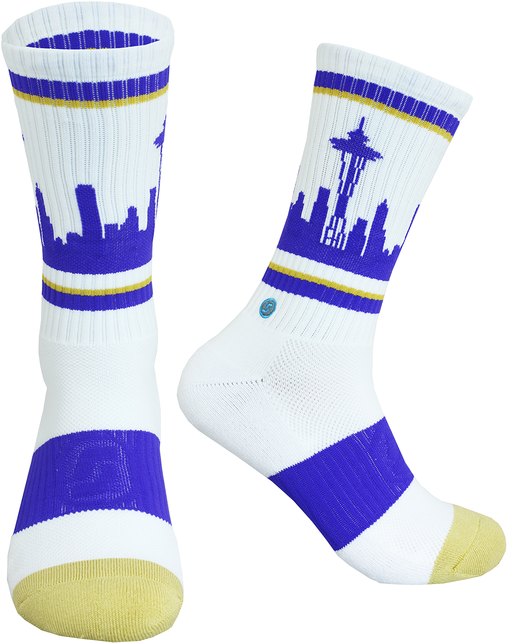 Seattle Skyline Socks - Hockey Sock Clipart (2160x1440), Png Download