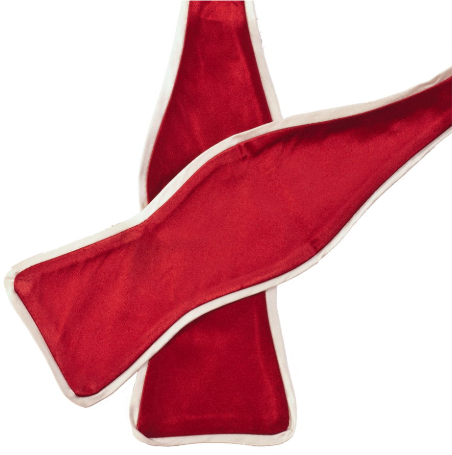 Inspired Knots- Red Bow Tie White Trim - Coquelicot Clipart (884x889), Png Download