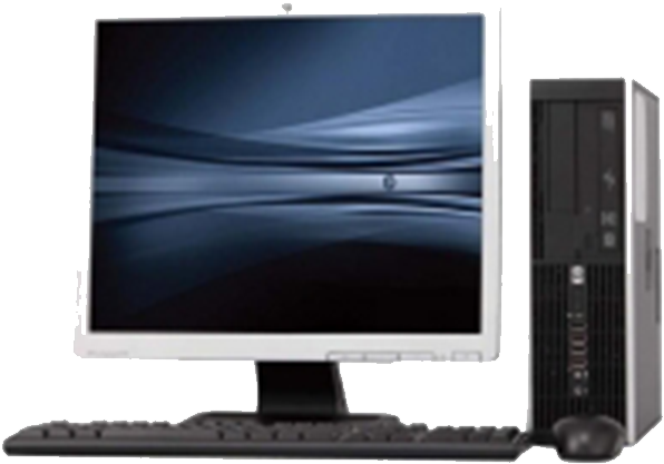 Amd Dual Core - Hp Elite 8000 Monitor Clipart (700x850), Png Download