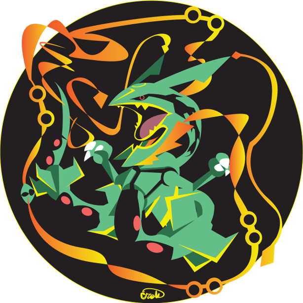 Mega Rayquaza Png Resume Fan Art Gallery Pokedit News - Mega Rayquaza Logo Clipart (614x614), Png Download