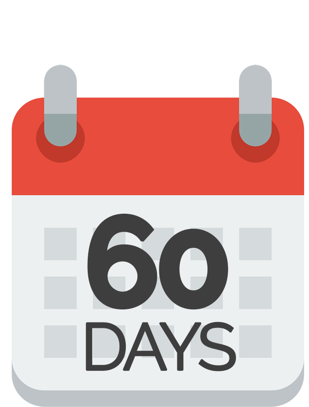 Calendar Icon 60 Days Clipart (634x834), Png Download