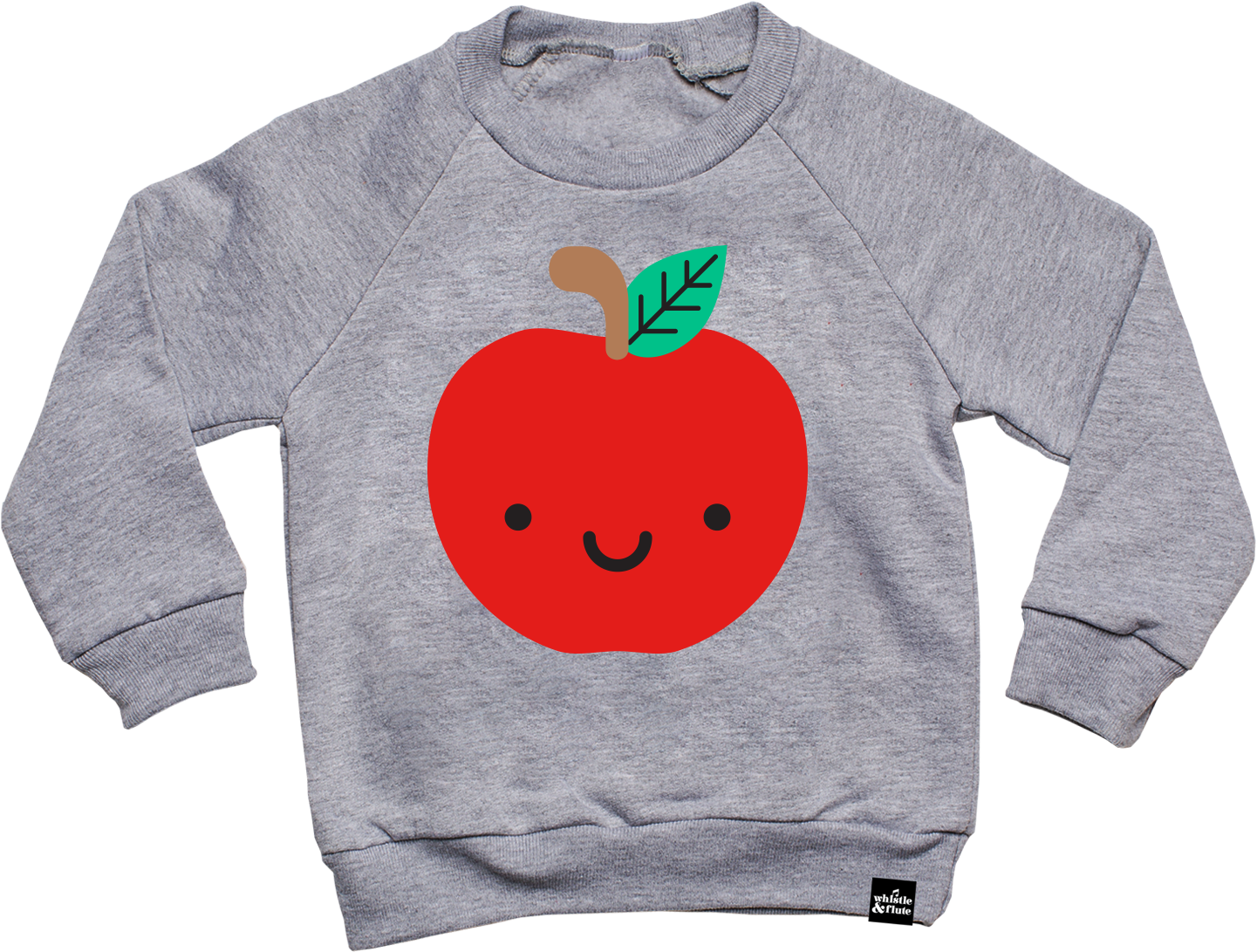 Whistle And Flute Kawaii Apple Sweatshirt - Strawberry Clipart (1441x1091), Png Download
