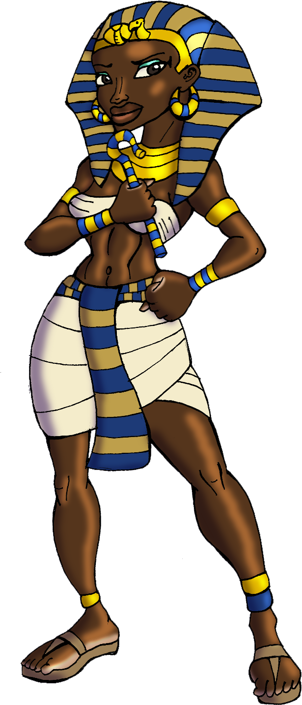 Page Tyrannoninja S Art - Hatshepsut Drawings Full Body Clipart (677x1500), Png Download