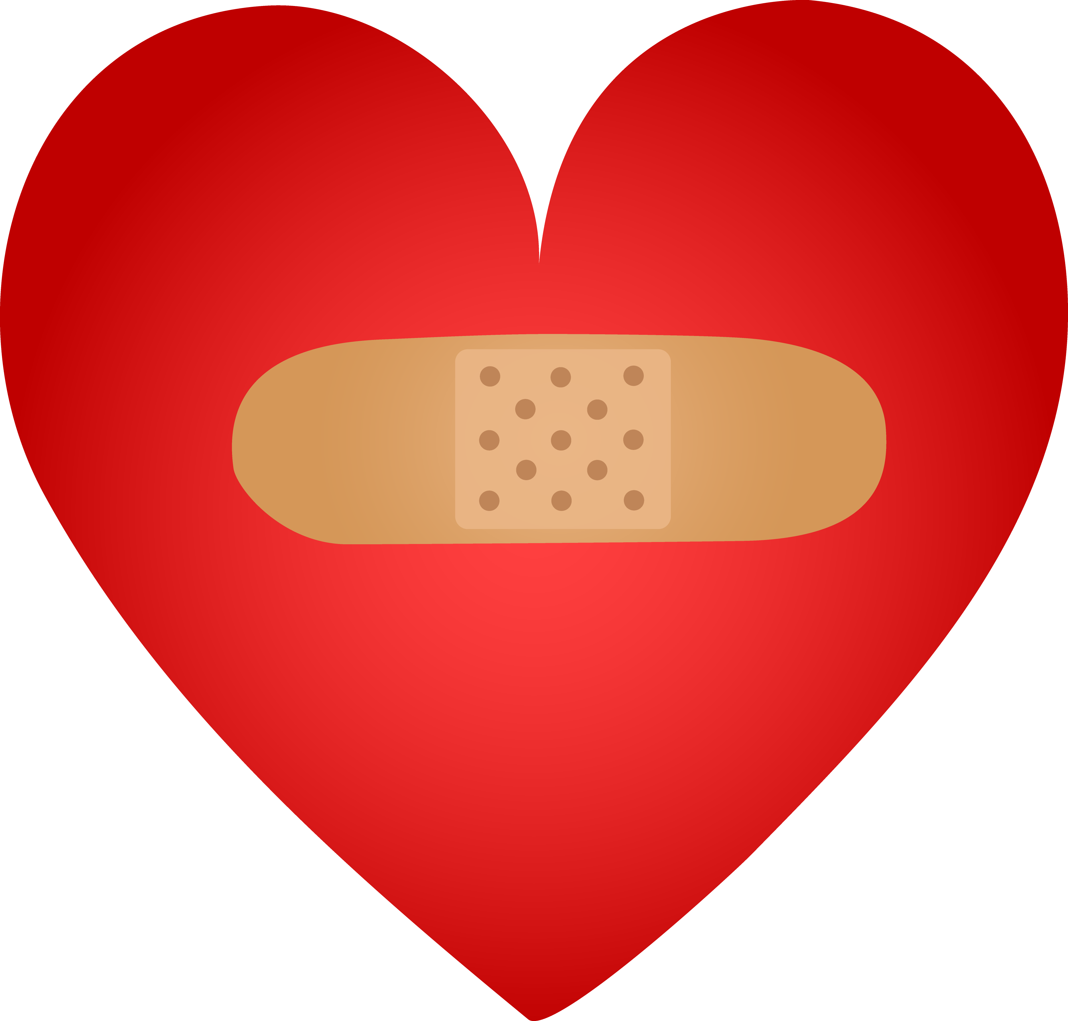 Healing Heart With Band Aid - Healing Clipart - Png Download (3746x3583), Png Download