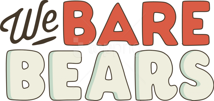 Free Png Download We Bare Bears Logo Clipart Png Photo - Tulisan We Bare Bears Transparent Png (850x401), Png Download