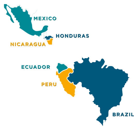 Map Regions - Latin America Clipart (1000x500), Png Download