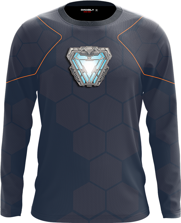 Iron Man Cosplay 3d Long Sleeve Shirt Fullprinted 3d - Jogging Spider Man Far From Home Clipart (1024x1024), Png Download