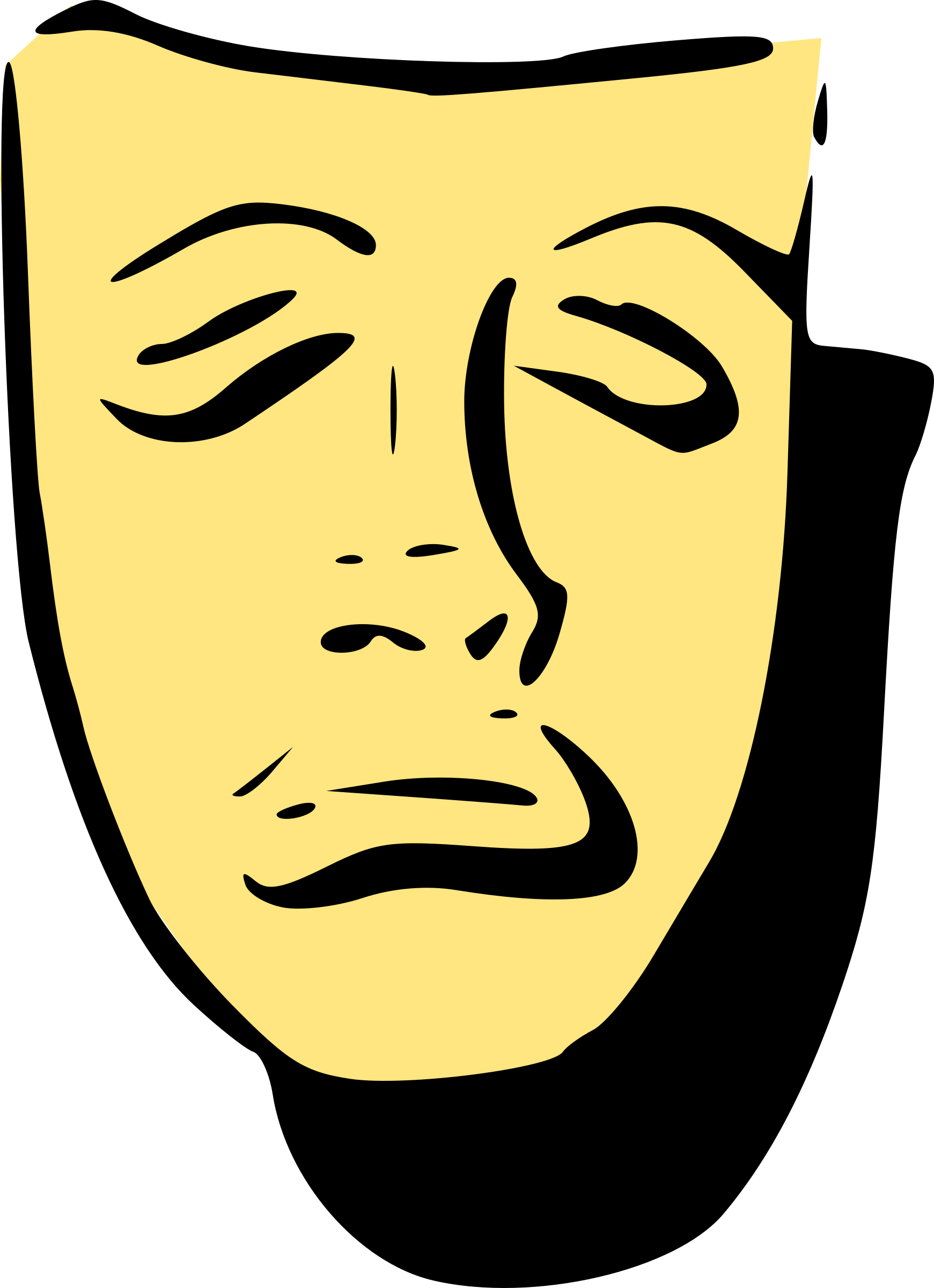 This Free Icons Png Design Of Tragedy Mask - Clip Art Transparent Png (1741x2400), Png Download