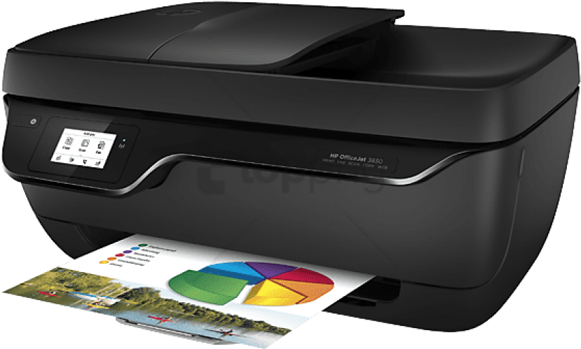 Free Png Download Hp Printer Png Images Background - Hp Officejet 3830 Clipart (850x638), Png Download