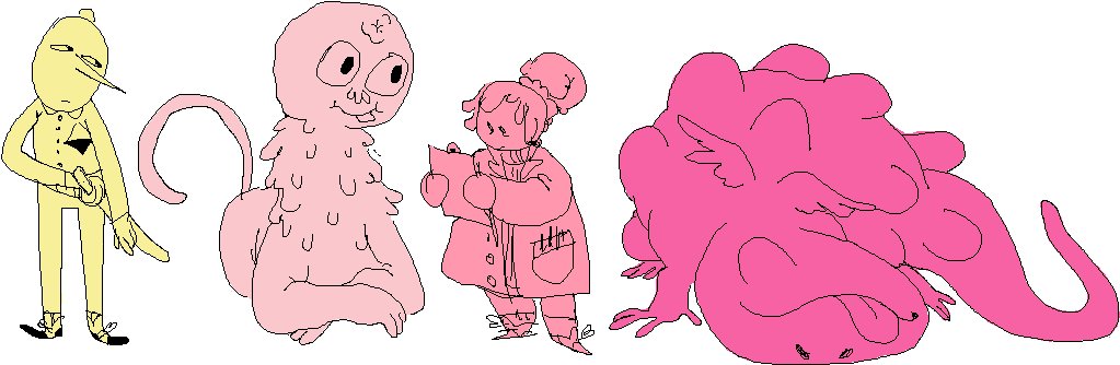 Princess Bubblegum And Her Family Clipart (1023x334), Png Download