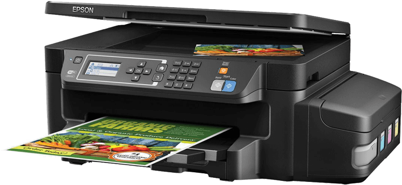 Epson Expression Et 3600 Ecotank Printer - Epson Ecotank Et 3600 Clipart (800x500), Png Download