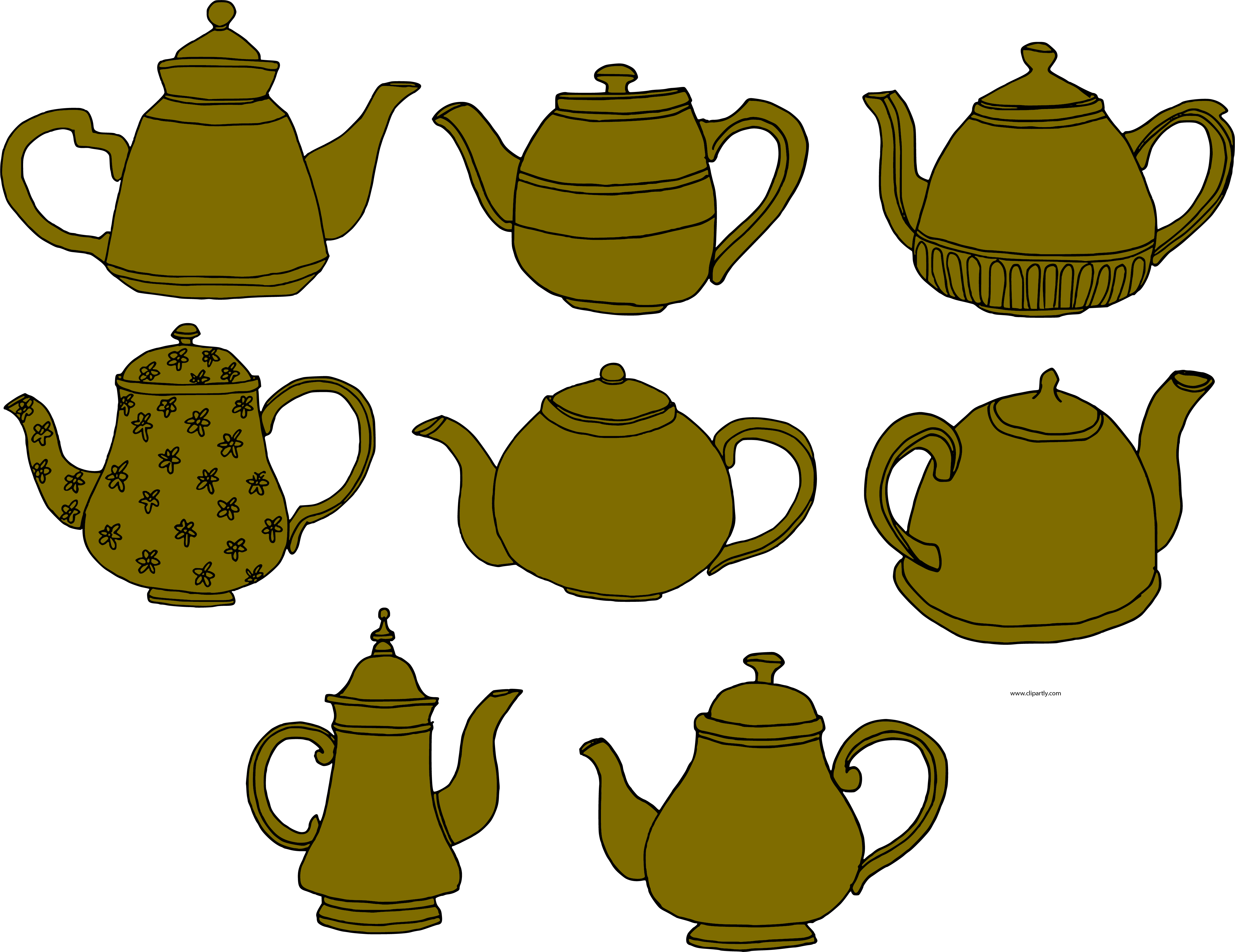 Teapot Basic Clipart Png Transparent Png (4700x3624), Png Download