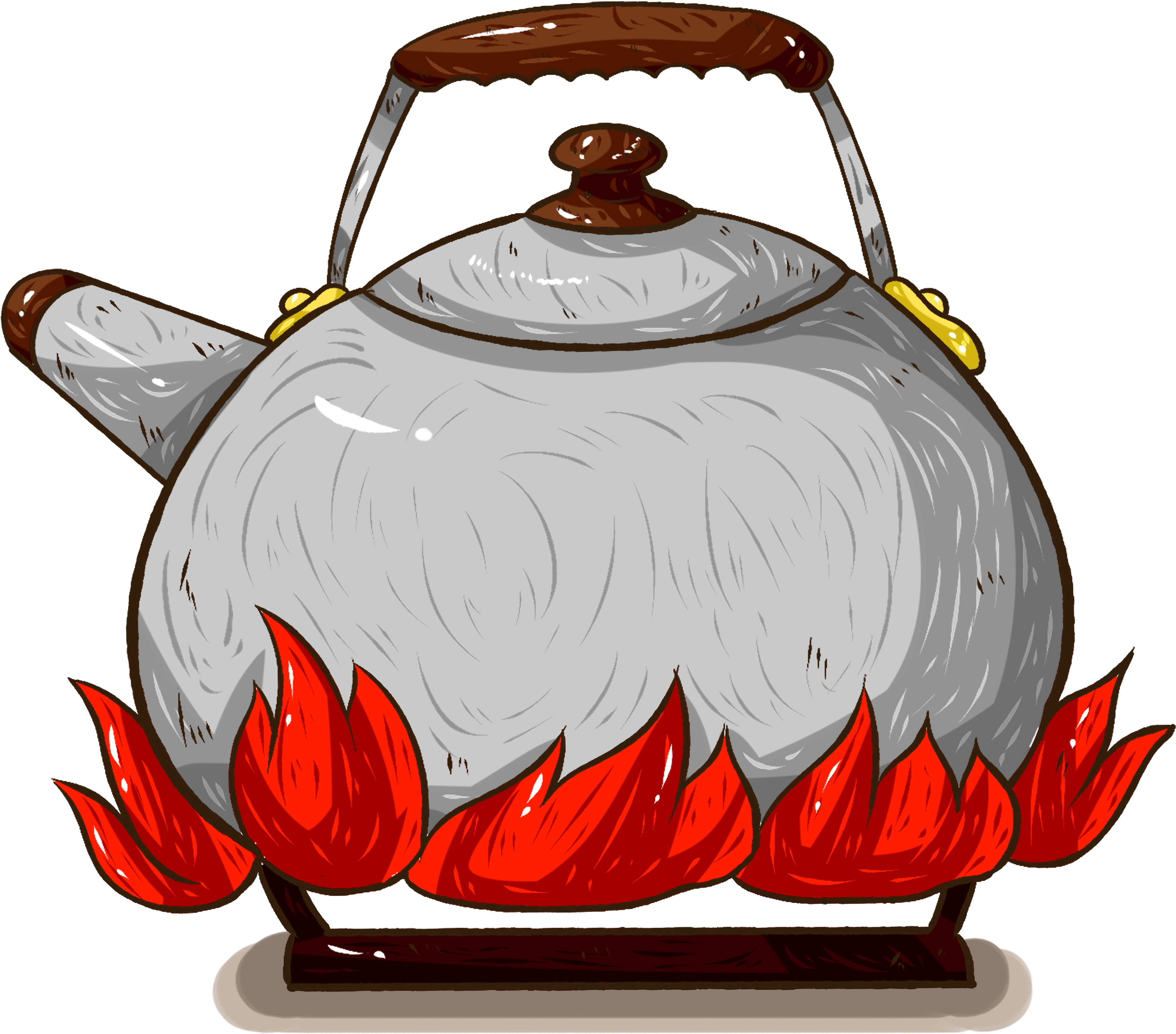 Чайник кипит рисунок