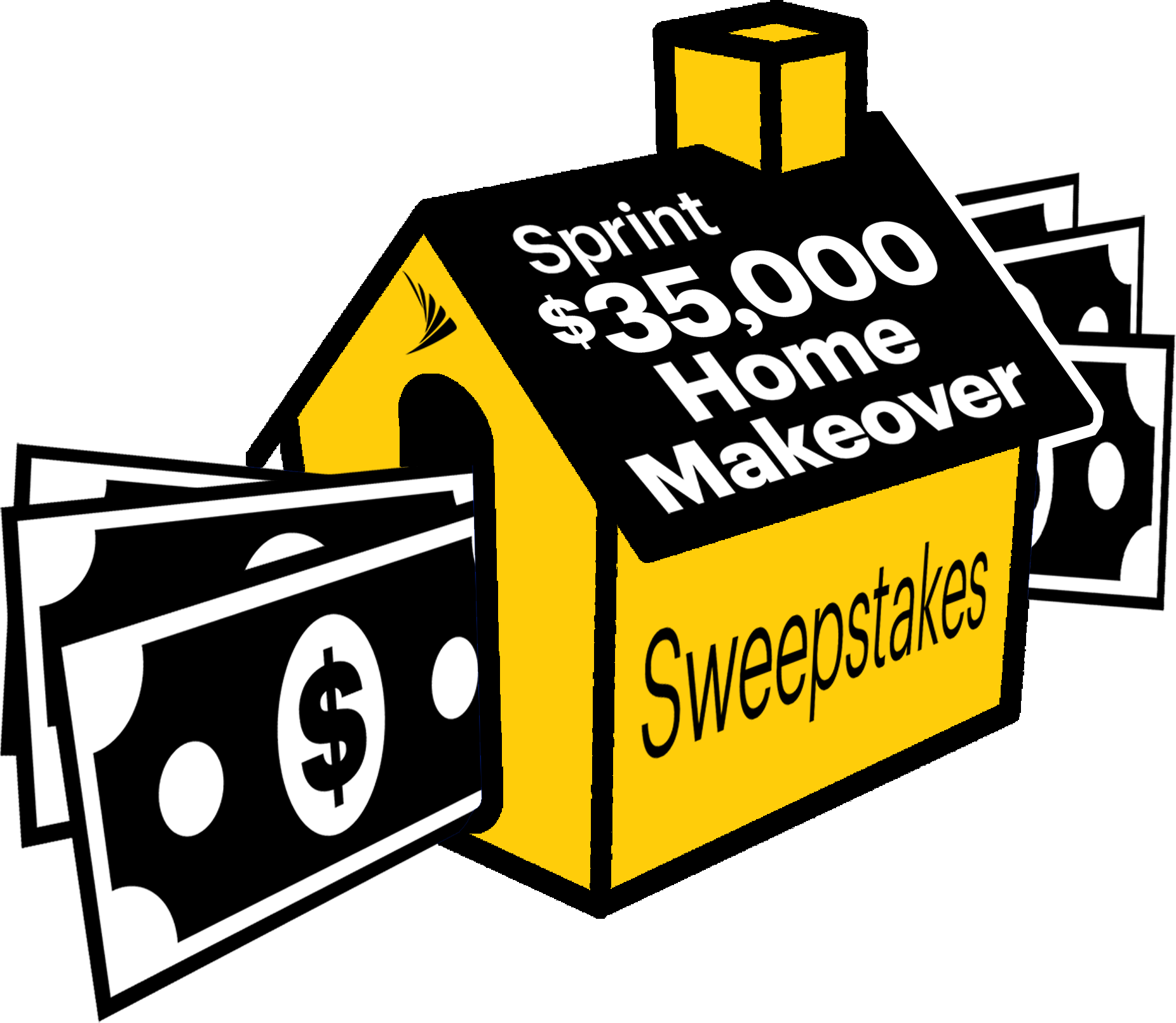 Sprint $35,000 Home Makeover Sweepstakes Clipart (1851x1610), Png Download