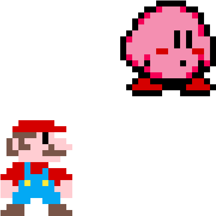 Super Smash Bros - 8 Bit Kirby Clipart (1200x1200), Png Download