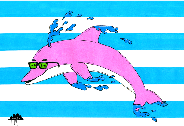 Dolphins Clipart Cardboard - Dolphin Pete - Png Download (600x586), Png Download