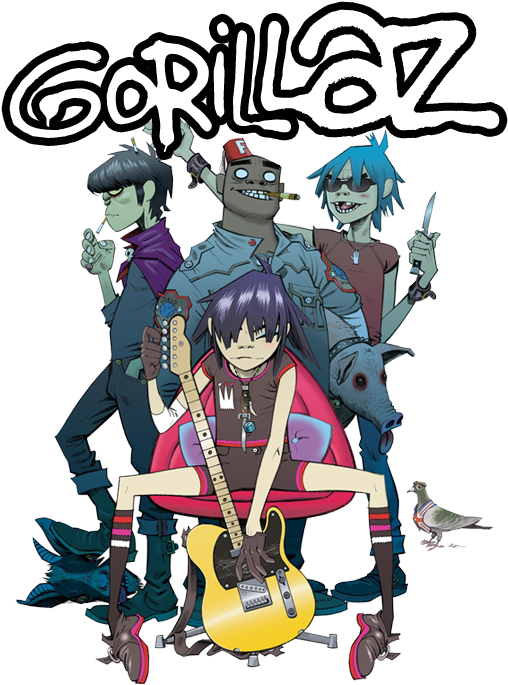 Concerto Gorillaz - Noodle Spirit House Gorillaz Clipart (520x700), Png Download