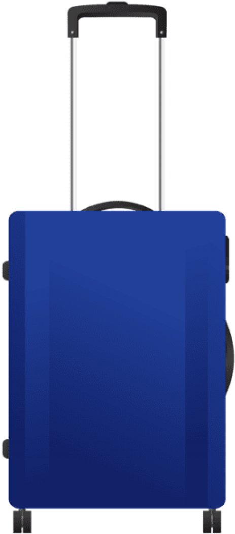 Download Blue Trolley Travel Bag Clipart Png Photo - Baggage Transparent Png (463x1049), Png Download