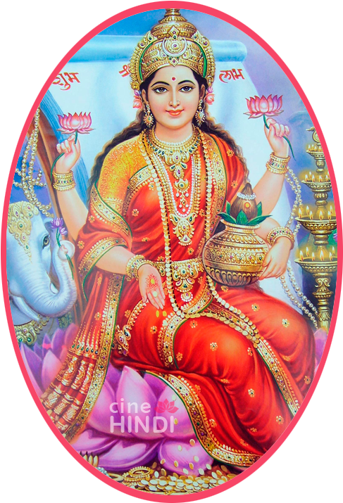 Diosa Laksmi Diosa De La Riqueza Y La Buena Suerte - Goddess Lakshmi In Lying Position Clipart (519x750), Png Download