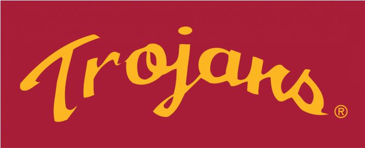 Usc Trojans Iron On Stickers And Peel-off Decals - Calligraphy Clipart (750x930), Png Download